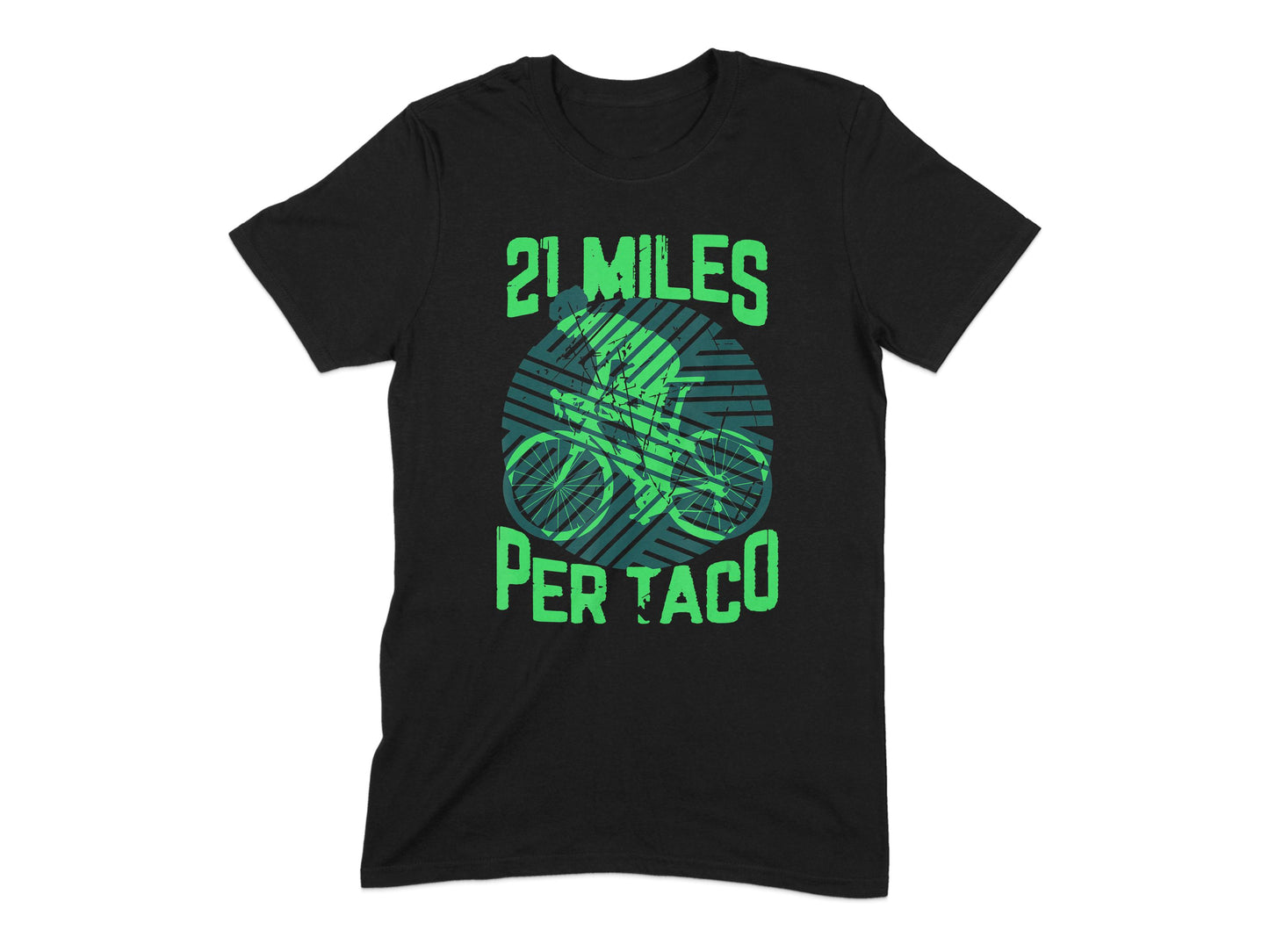 21 Miles Per Taco Funny Cycling Graphic Tee product