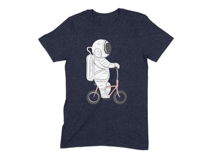 Astronaut Riding Bike Graphic Tee Shirt product type