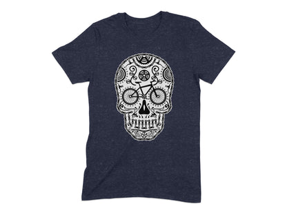 Intricate Skull with Bicycle Graphic T-shirt product